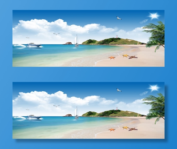 大海背景海报免抠