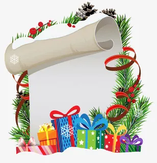 圣诞节文案边框免抠