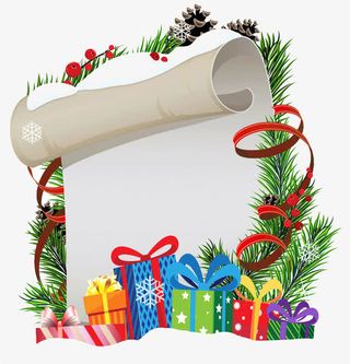 圣诞节文案边框免抠