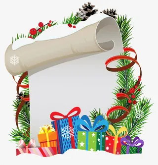 圣诞节文案边框免抠