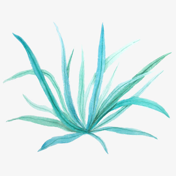 绿草手绘水彩小清新动物植物装饰免抠
