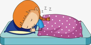 可爱卡通睡觉女生免抠