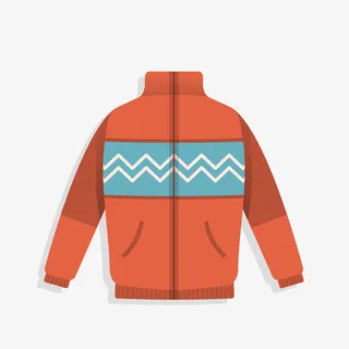 红色卡通男士外套免抠