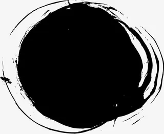 圆形水墨刷免抠