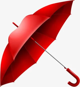 红色雨伞免抠