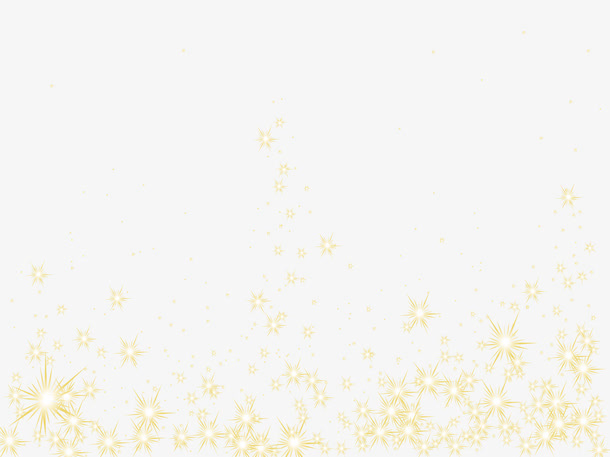 金色闪耀雪花免抠