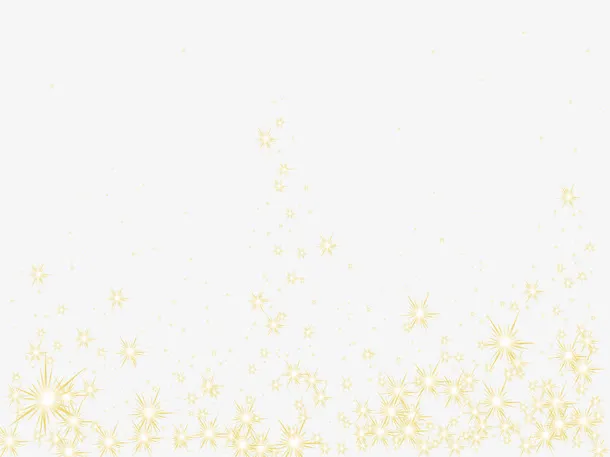 金色闪耀雪花免抠