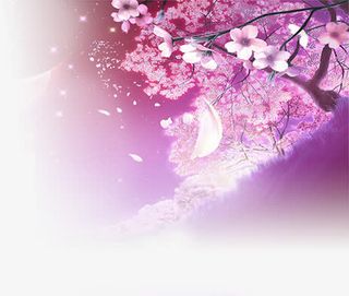 唯美粉色落花背景七夕