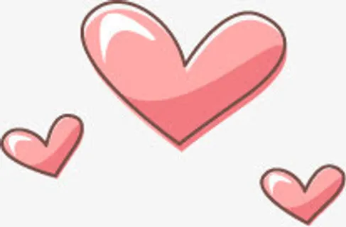 手绘粉色卡通爱心创意免抠手绘/卡通卡通元素