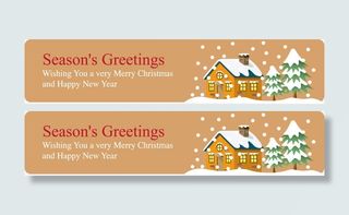 圣诞BANNER矢量素材免抠