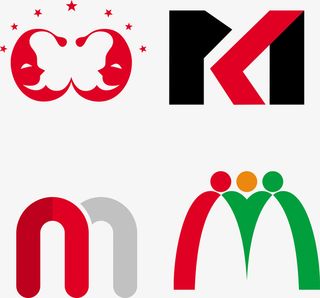 字母 标志 卡通免抠