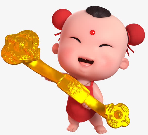 招财童子最新三维高清大图三免抠
