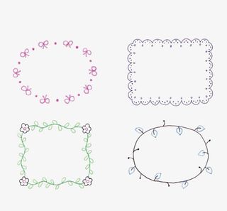 矢量小清新边框免抠