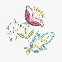 纯色背景花朵高清刺绣免抠素材图片