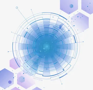 蓝色转轮背景免抠