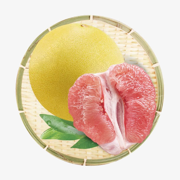 竹筐蜜柚免抠