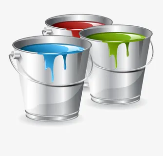彩色油漆桶免抠
