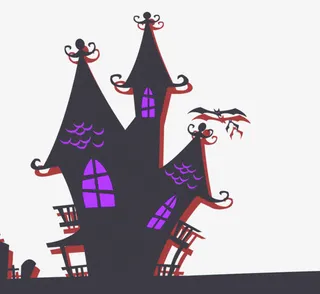 卡通鬼屋免抠