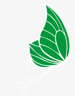 绿色手绘春天蝴蝶免抠