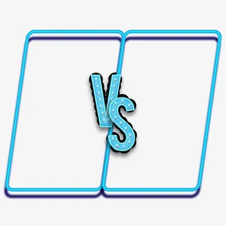 创意蓝色霓虹灯对决矢量图免抠