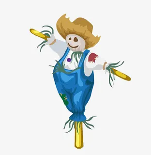 卡通稻草人免抠