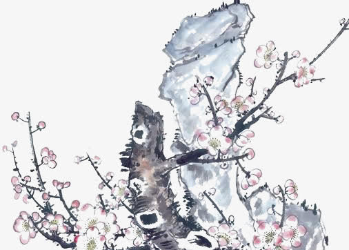 水墨梅花免抠