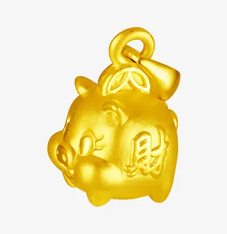 年金猪招财进宝创意小饰品免抠