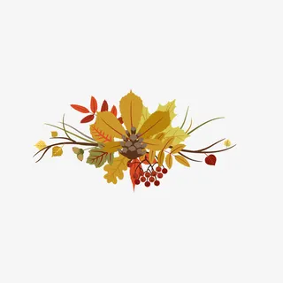 感恩节漂浮素材免抠