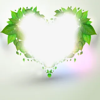 绿色爱心素材背景