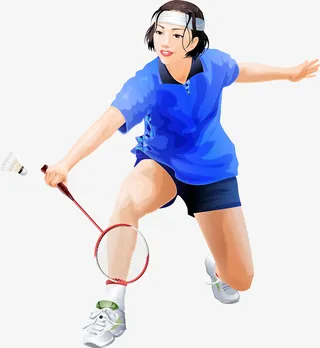 打羽毛球女人免抠