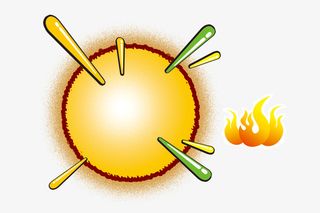 太阳形圆形边框免抠