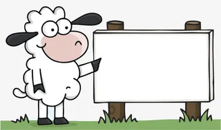 小羊广告牌免抠