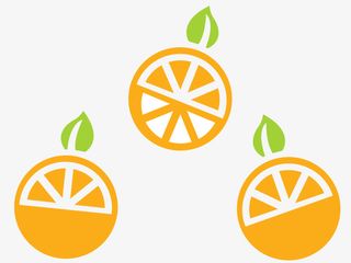 手绘柠檬 橘子片 可爱水果免抠