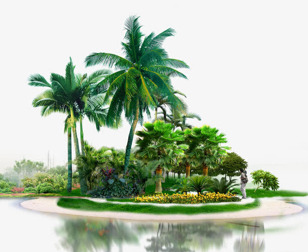 海岛上的风景免抠