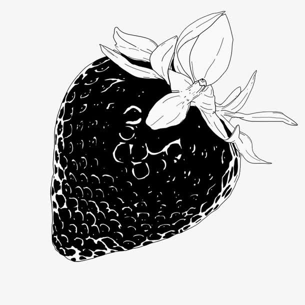 手绘草莓免抠