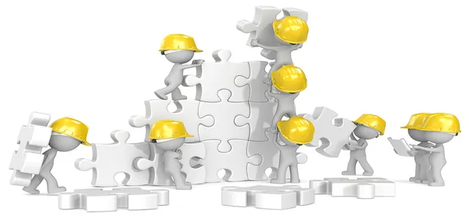 创意建筑立体小人背景高清