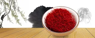 古风中药养生藏红花背景高清