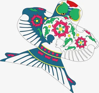 春日风筝手绘约会免抠