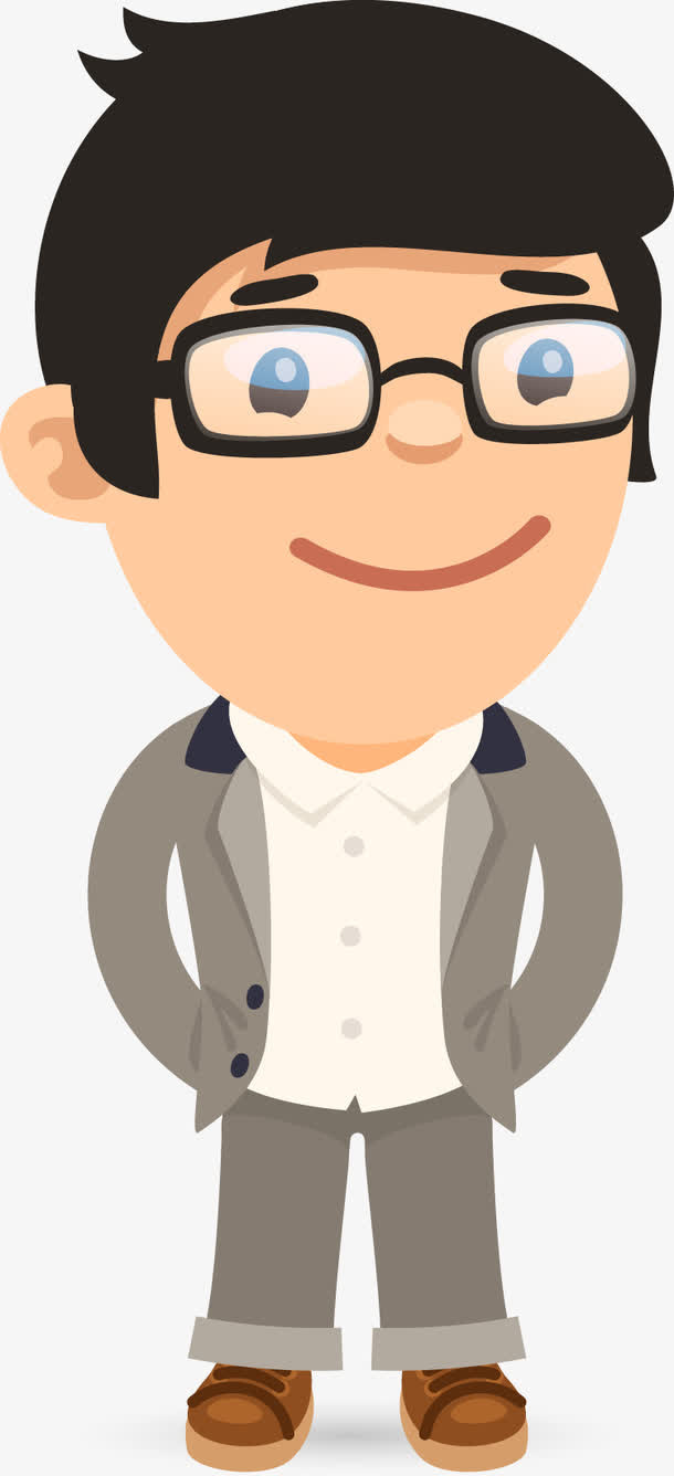 卡通语文教师人物图免抠