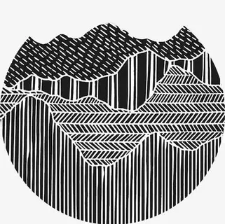 黑白条纹山峰免抠