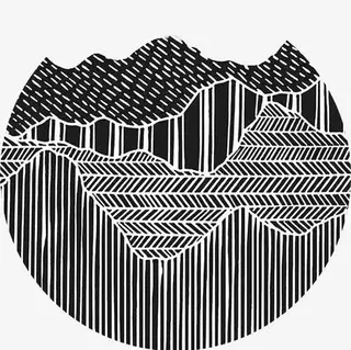 黑白条纹山峰免抠