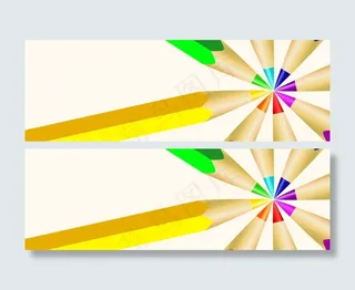 铅笔淘宝清新banner背景