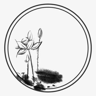 中国风水墨笔触边框免抠