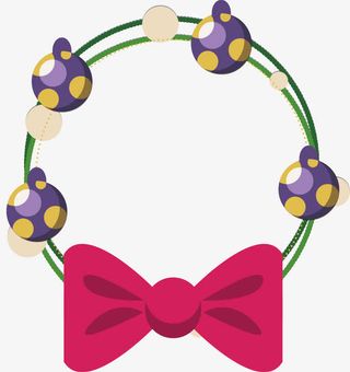 矢量图彩球花环装饰免抠