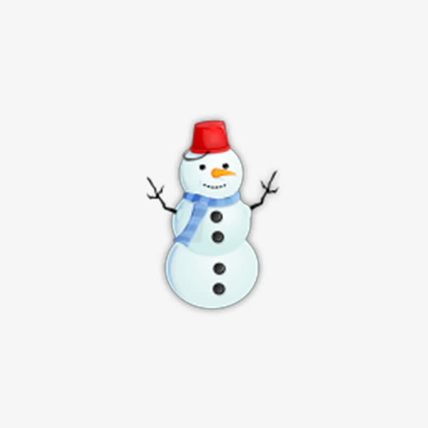 圣诞节堆雪人素材免抠