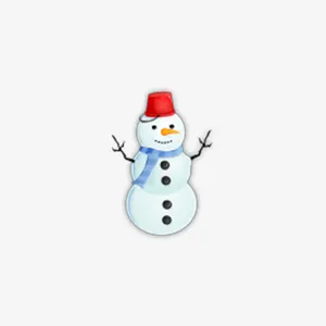 圣诞节堆雪人素材免抠