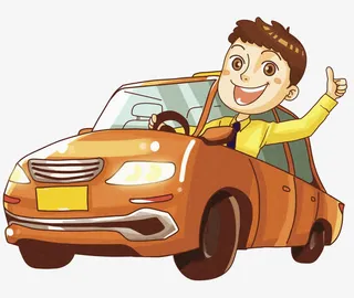 开车打招呼的男人免抠