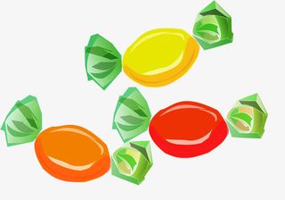 手绘新年糖果素材免抠