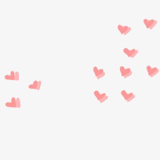 散落的红心 纸片红心免抠
