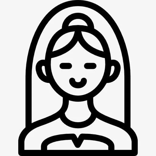 新娘的半身像图标免抠